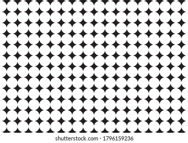 The white spherical pattern in a black background creates a beautiful pattern. And can be used for work.