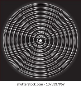 white spiral black