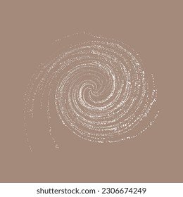 white  spiral dotted in brown  vector background
