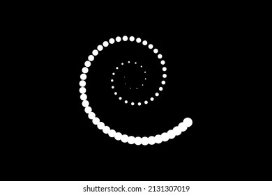 White spiral Half tone. Vector illustration.