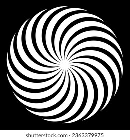 White spiral logo type design. so cool. Vector illustration.