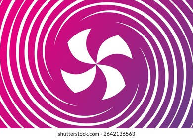 White Spiral Pattern with Pink and Purple Gradient background