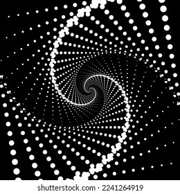 Espirografo blanco cuadrado Media tonalidad. Ilustración vectorial.
