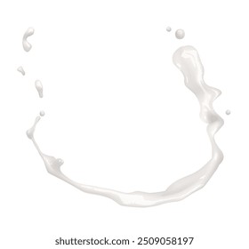 Salpicaduras y gotas blancas sobre fondo blanco. Ilustración vectorial.