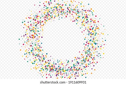 White Splash Fun Transparent Background. Celebrate Confetti Background. FallingFestive Round Backdrop. Rainbow Rain Happy Wallpaper.