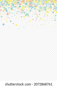 White Splash Invitation Transparent Background. Festival Rain Texture. Christmas Shine Banner. Color Round FallingFestive Backdrop.