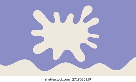Un chapoteo blanco sobre un fondo azul