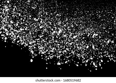White splashes isolated on black background. Abstract vector explosion. Digitally generated image. Illustration, EPS 10.