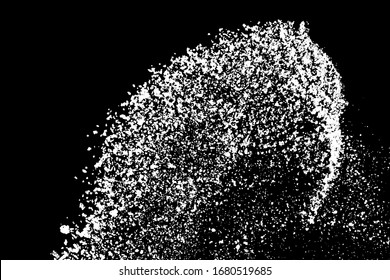 White splashes isolated on black background. Abstract vector explosion. Digitally generated image. Illustration, EPS 10.