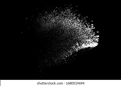 White splashes isolated on black background. Abstract vector explosion. Digitally generated image. Illustration, EPS 10.