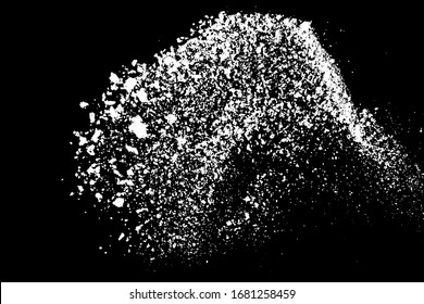 White splashes isolated on black background. Abstract vector explosion. Digitally generated image. Illustration, EPS 10.