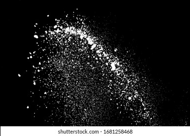 White splashes isolated on black background. Abstract vector explosion. Digitally generated image. Illustration, EPS 10.