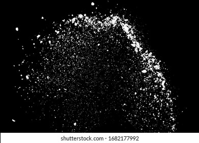 White splashes isolated on black background. Abstract vector explosion. Digitally generated image. Illustration, EPS 10.