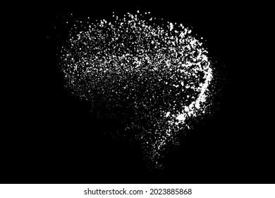 White splashes isolated on black background. Abstract vector explosion. Digitally generated image. Illustration, EPS 10.