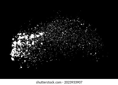 White splashes isolated on black background. Abstract vector explosion. Digitally generated image. Illustration, EPS 10.