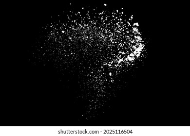 White splashes isolated on black background. Abstract vector explosion. Digitally generated image. Illustration, EPS 10.