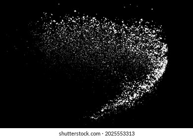 White splashes isolated on black background. Abstract vector explosion. Digitally generated image. Illustration, EPS 10.