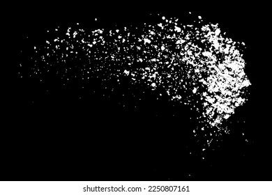 White splashes isolated on black background. Abstract vector explosion. Digitally generated image. Illustration, EPS 10.