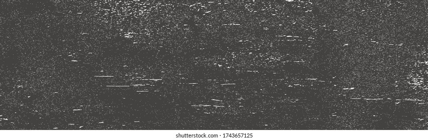 A lot of white splashes on a black panoramic background - Vector illustration