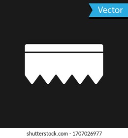 Icono de Esponja Blanca aislado en fondo negro.  para lavar platos. Logo del servicio de limpieza. Ilustración vectorial