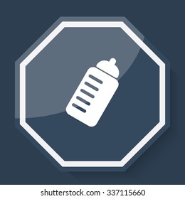 White Sport Drink icon on plum blue web app button