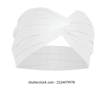 White sport head band. vector illustration