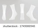 White sport socks. vector illustration