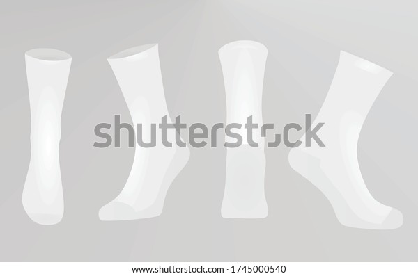 White Sport Socks Vector Illustration Stock Vector (Royalty Free ...