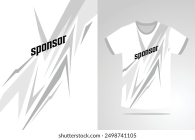 white sports shirt jersey design template Vector EPS 10