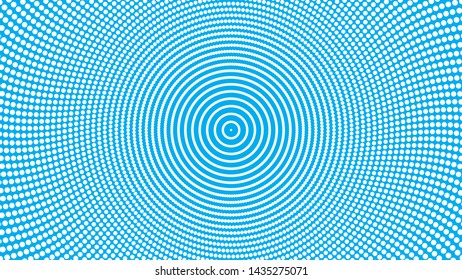 White spots on a blue background.