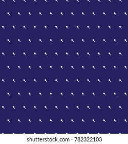 White spots on the blue background. Polka dot. Seamless abstract spotted pattern. Vector illustration.