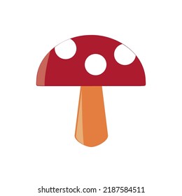 vector de hongo rojo blanco