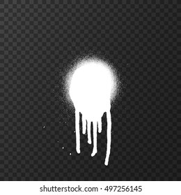 White spray paint banner on a dark background. Vector ink blots, Vector set ink blots. Ink blot Object isolated. Ink blot Picture. Ink blot for your design. Ink blot Grunge texture. 