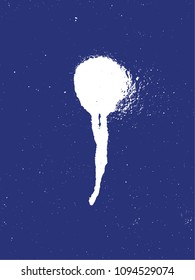 White spray sneeze in navy background graffiti tag ink art abstract vector format