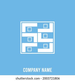 White square abstract geometric logo suitable for business identity