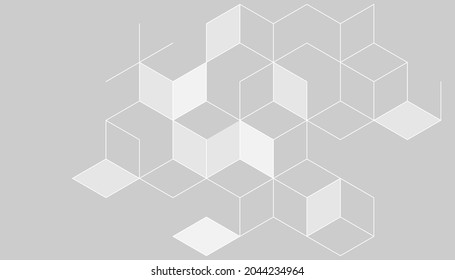 Fondo de líneas abstractas cuadradas blancas