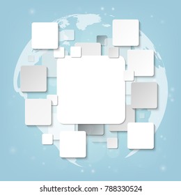 White Square blank on earth background. Abstract background for design