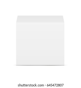 Download White Square Box Front View Mockup Stock Vector Royalty Free 645472807 PSD Mockup Templates