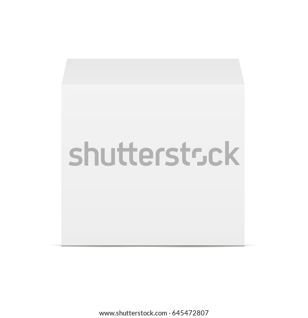 Download White Square Box Front View Mockup Stock Vector Royalty Free 645472807 PSD Mockup Templates