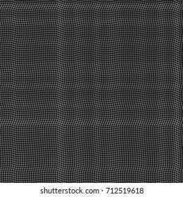 White square, cage on a black background. Network, spider web. Abstract. Texture