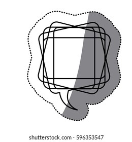 white square chat bubble icon, vector illustraction design