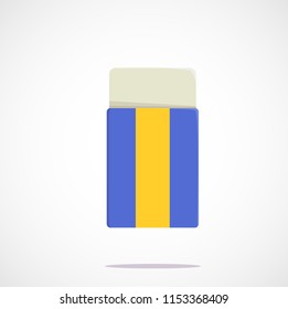 White square eraser for school and work
