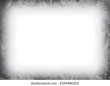 un marco cuadrado blanco con un borde gris, marco con efecto de copos de nieve, un marco cuadrado grunge con un borde blanco y negro, diseño de Vector de marco rectangular grunge, 