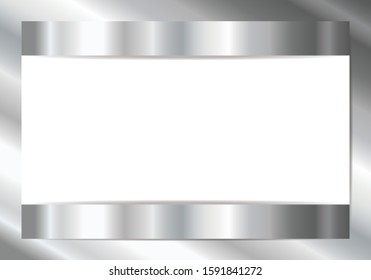 White square frame On a silver background, Vector, illustration, EPS10.