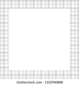 white square frame in plaid tartan trendy color pastel soft background, square frame for summer sale banner and advertising copy space, vintage square frame on pattern plaid colorful light (Vector)