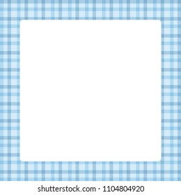 white square frame in plaid tartan trendy color pastel soft background, square frame for summer sale banner and advertising copy space, vintage square frame on pattern plaid colorful light (Vector)