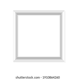 White square frame. Vector illustration