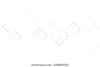 White Square Mosaic Vector  Background. Style Element Backdrop. Gray Simple Banner. Light Architecture Wallpaper.