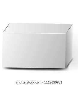 Blank Box Cover Mockup On White Stock Illustration 1862626213