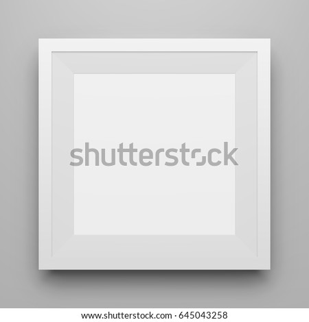 White square Picture Frame Mockup with Shadow